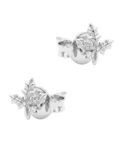 Tomato Leaf Silver Stud Earring STS-6808